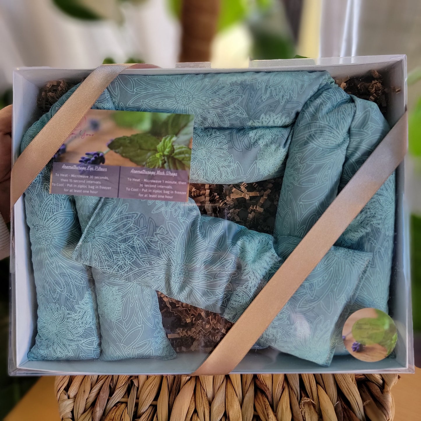 Aromatherapy Gift Set - Floral Neck Wrap & Eye Pillow