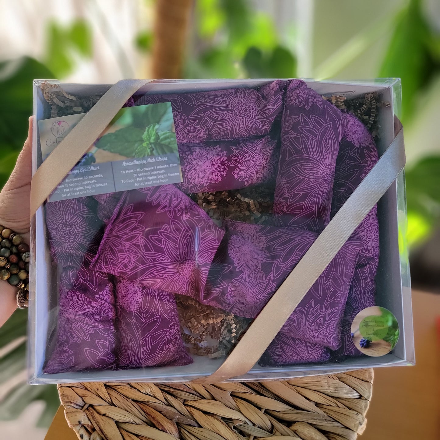 Aromatherapy Gift Set - Floral Neck Wrap & Eye Pillow
